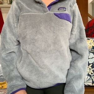 PATAGONIA Purple and Grey Pullover. MEDIUM